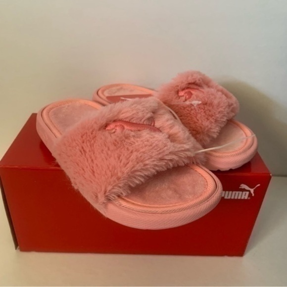 NIB. PUMA Cool Cat Faux Fur Slide Sandal - Picture 3 of 8